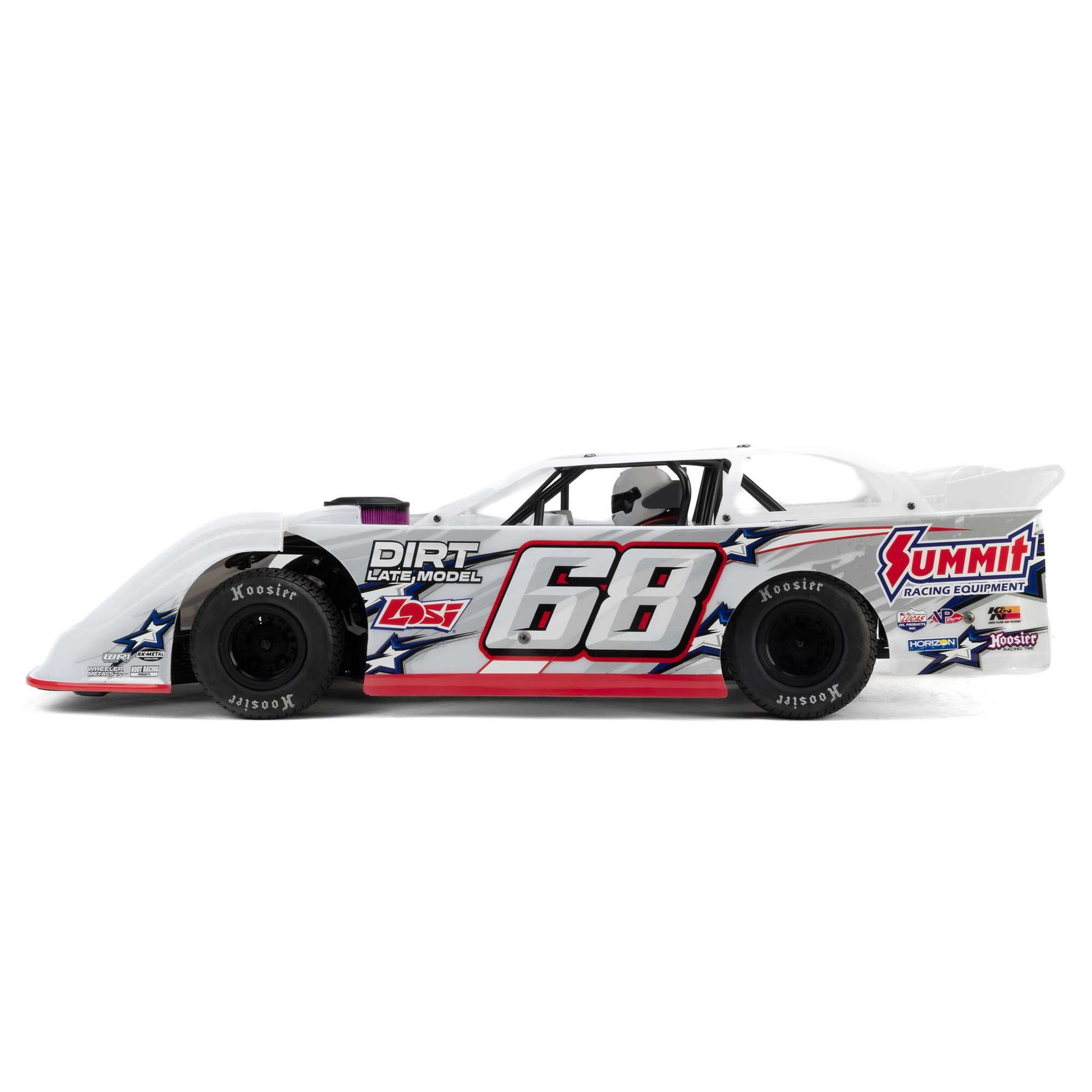 1/10 22S Dirt Late Model Ready to Run with Battery and Charger (White) (LOS-2168T1)_25