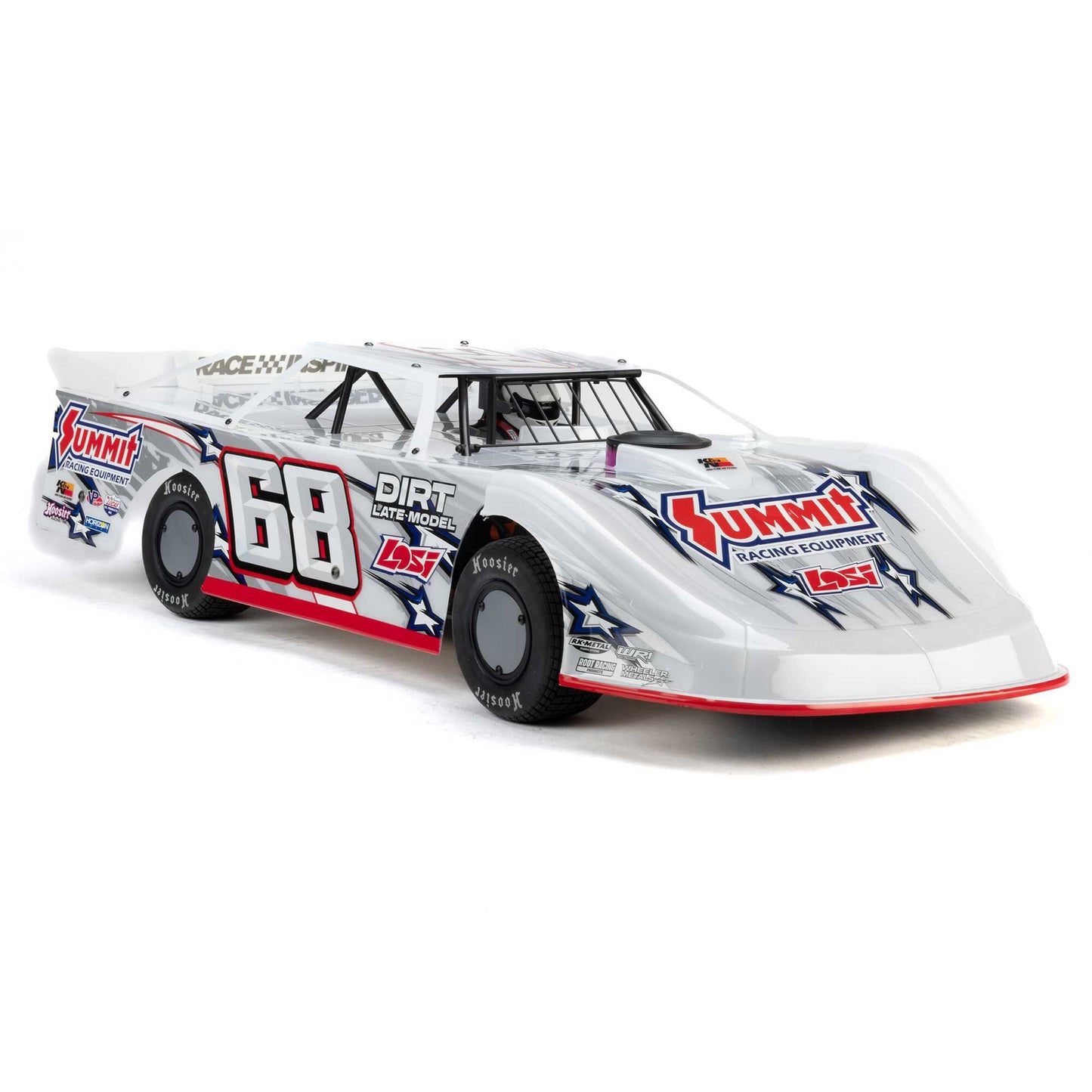 1/10 22S Dirt Late Model Ready to Run with Battery and Charger (White) (LOS-2168T1)_4