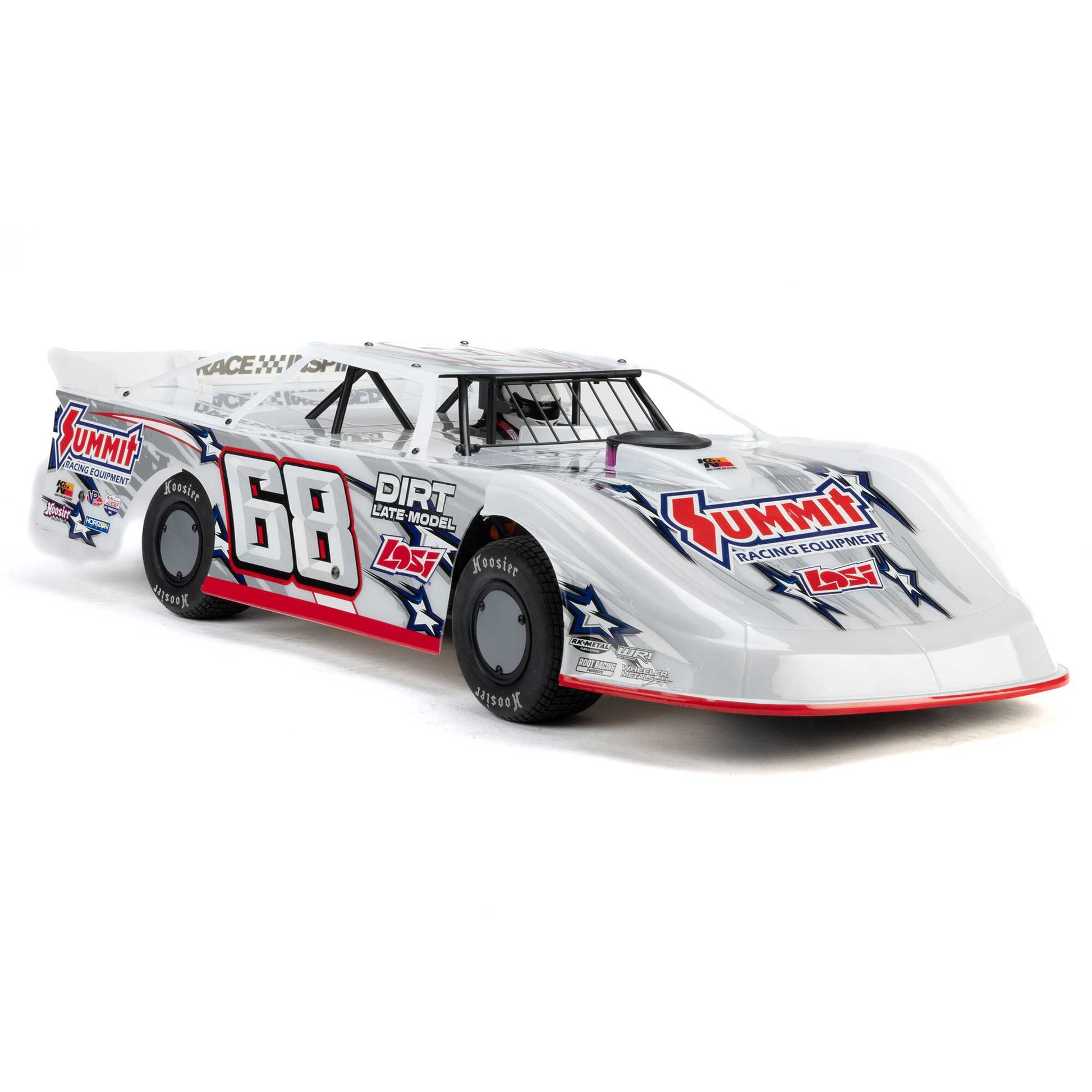 1/10 22S Dirt Late Model Ready to Run with Battery and Charger (White) (LOS-2168T1)_4