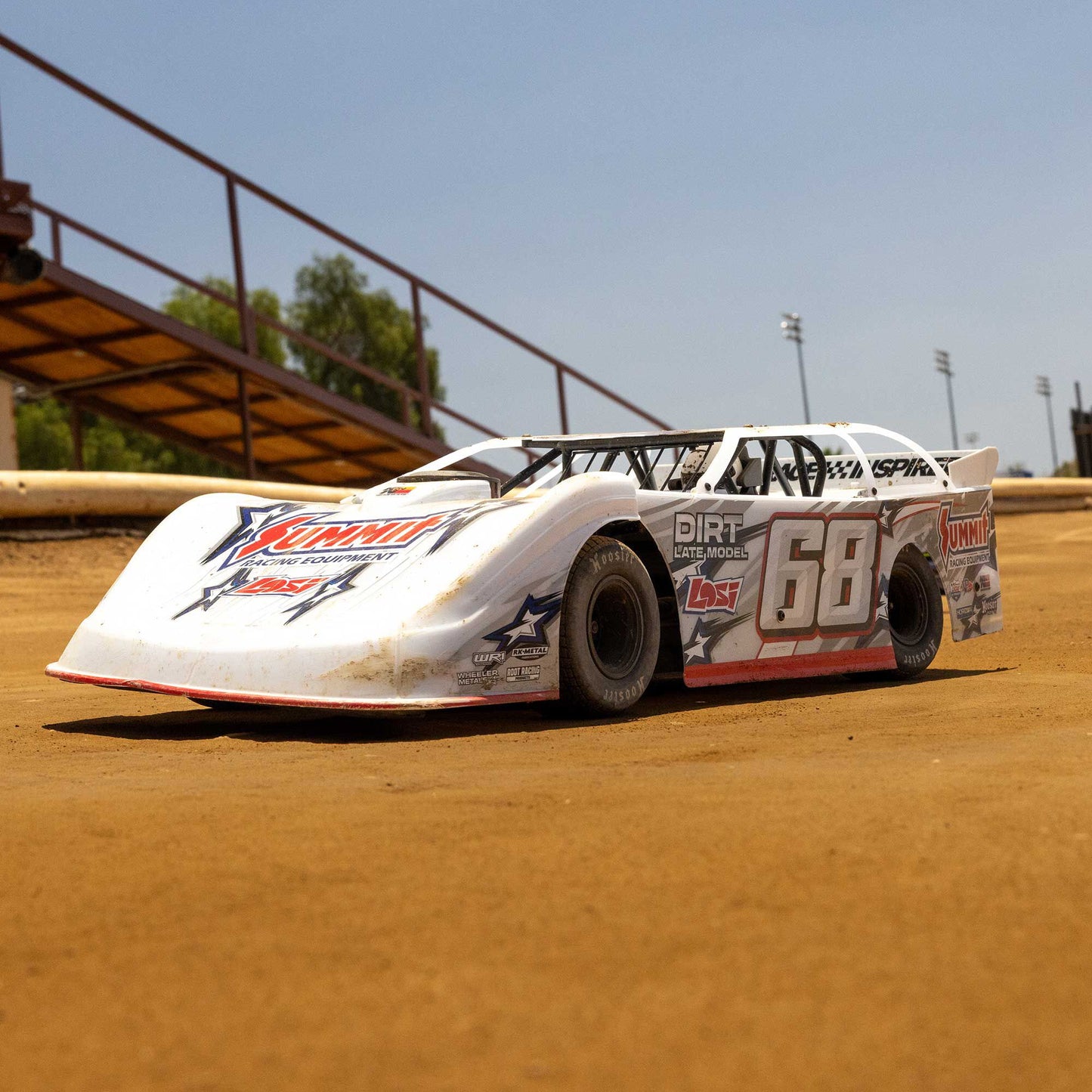 1/10 22S Dirt Late Model Ready to Run with Battery and Charger (White) (LOS-2168T1)_5