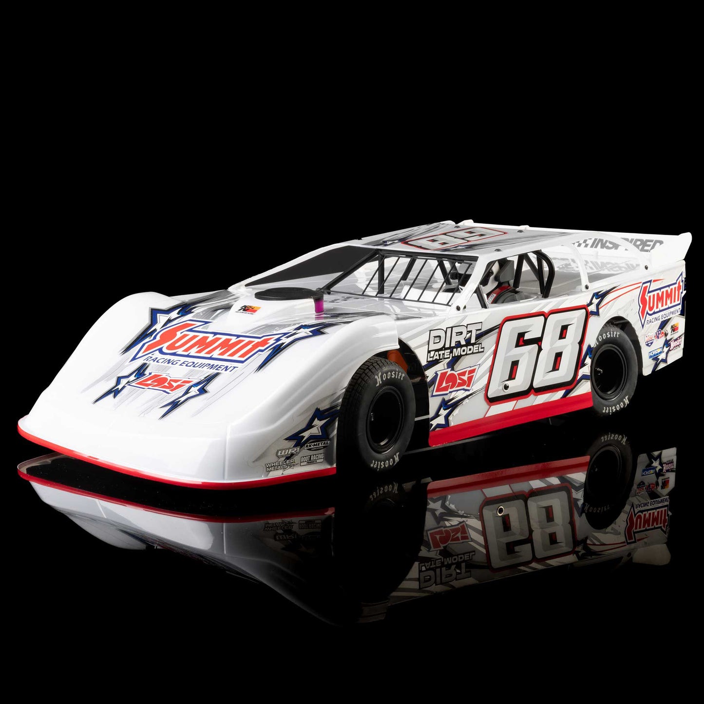 1/10 22S Dirt Late Model Ready to Run with Battery and Charger (White) (LOS-2168T1)_22