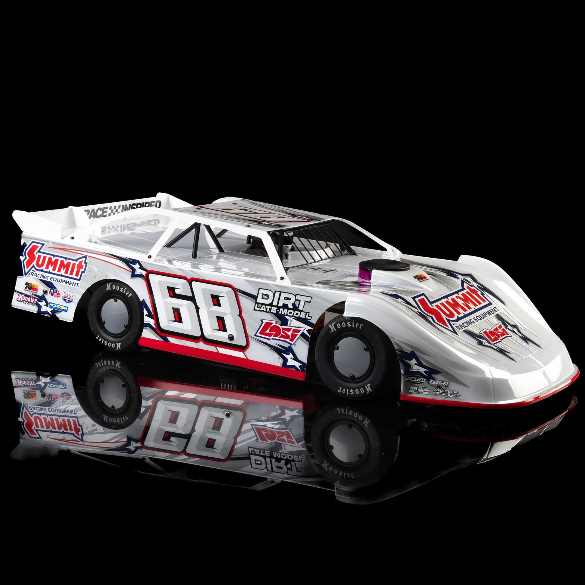 1/10 22S Dirt Late Model Ready to Run with Battery and Charger (White) (LOS-2168T1)_23