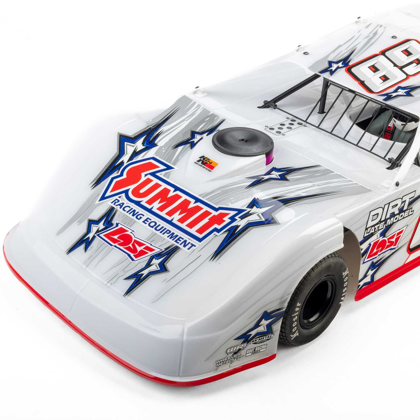 1/10 22S Dirt Late Model Ready to Run with Battery and Charger (White) (LOS-2168T1)_13