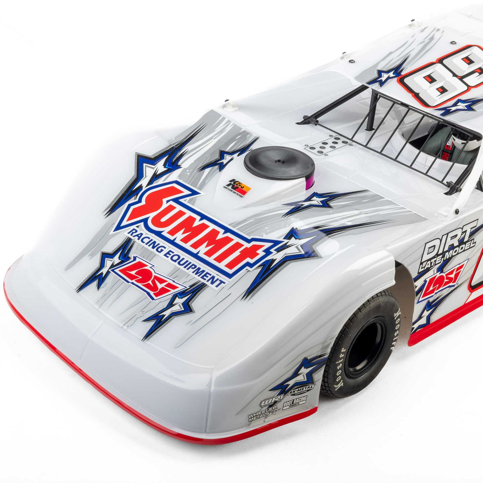 1/10 22S Dirt Late Model Ready to Run with Battery and Charger (White) (LOS-2168T1)_13