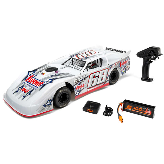 1/10 22S Dirt Late Model Ready to Run with Battery and Charger (White) (LOS-2168T1)_1