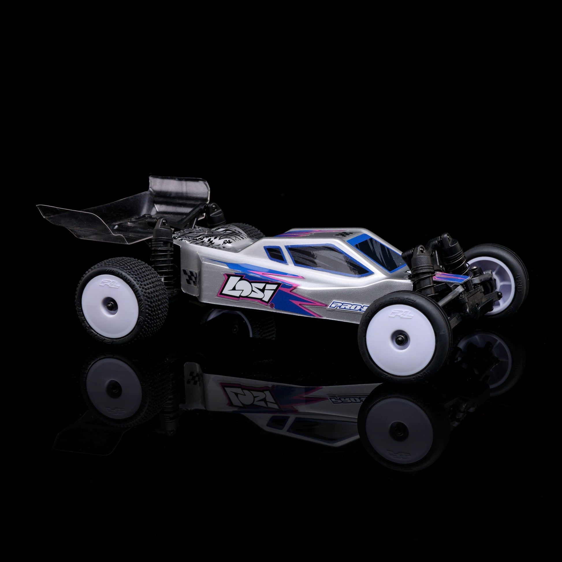 1/24 Micro-B 2WD Buggy Ready to Run (Silver) (LOS00007T2)_15
