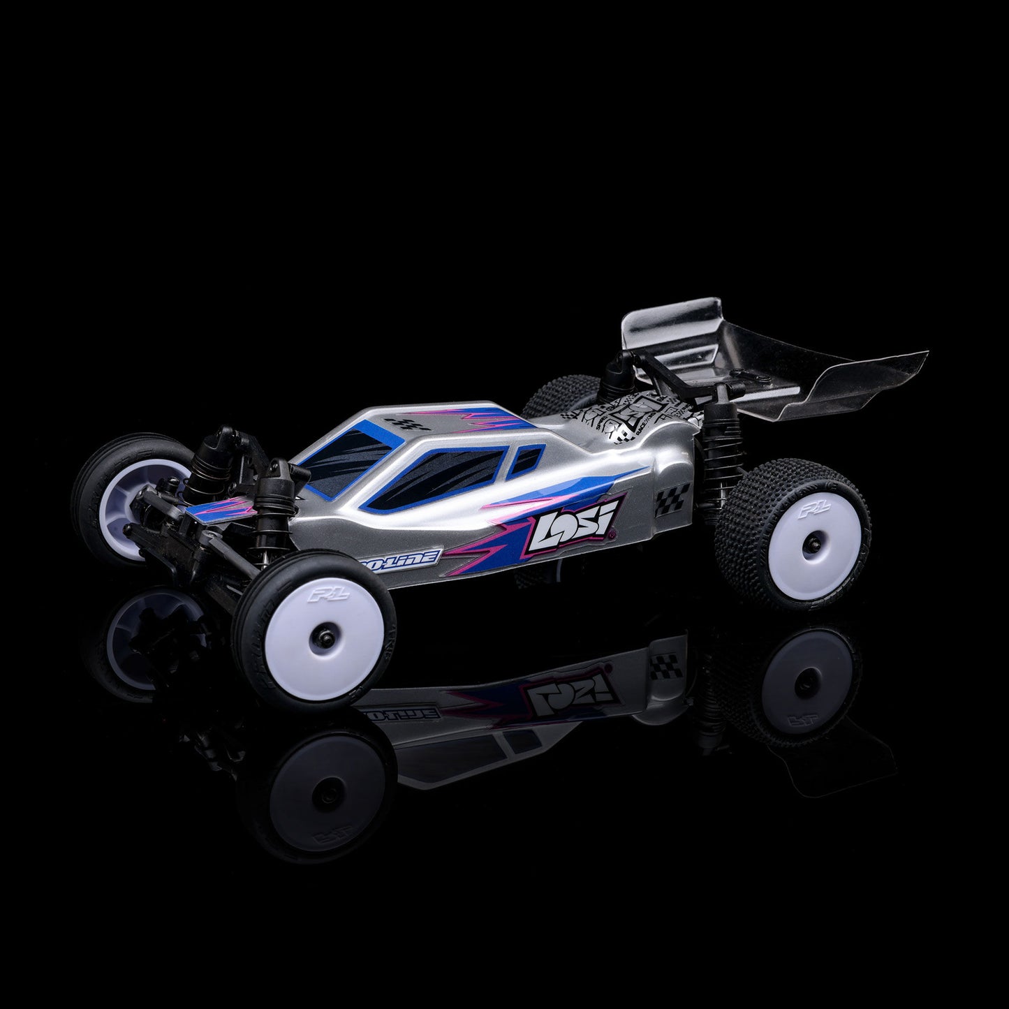 1/24 Micro-B 2WD Buggy Ready to Run (Silver) (LOS00007T2)_28