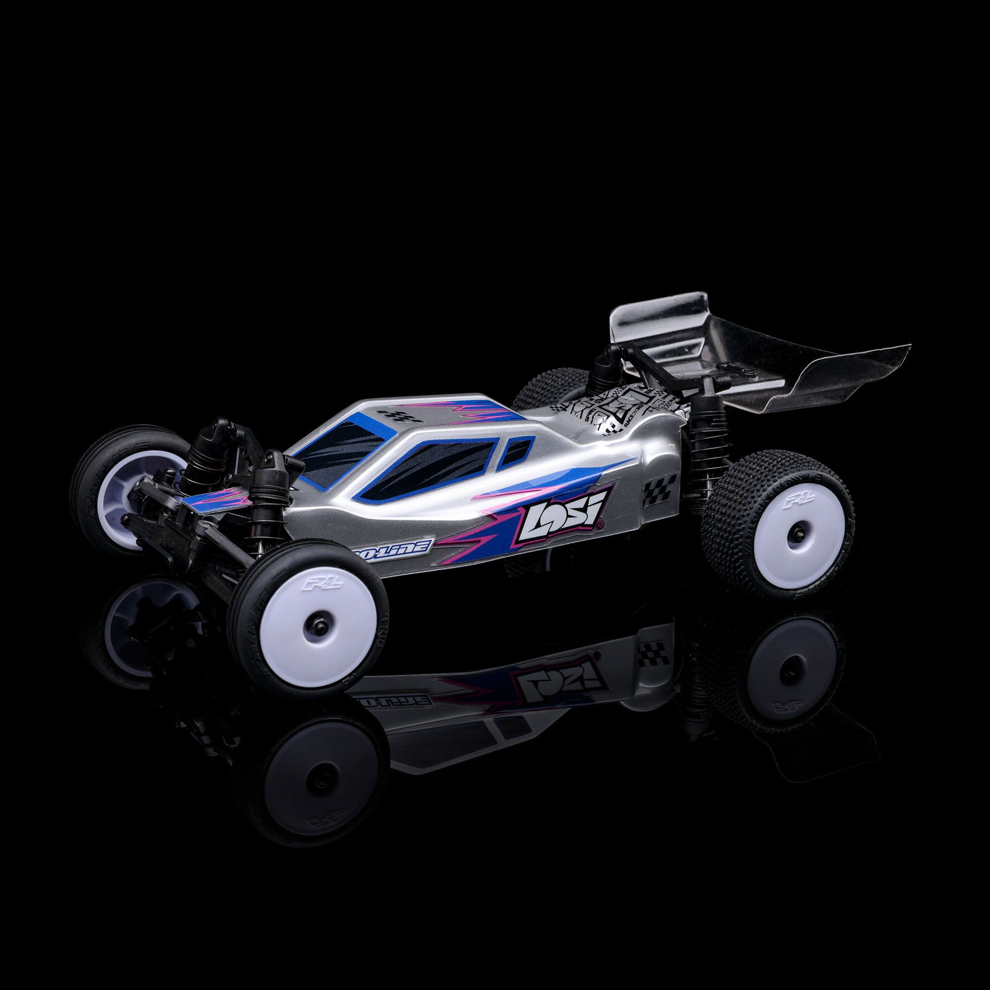 1/24 Micro-B 2WD Buggy Ready to Run (Silver) (LOS00007T2)_28