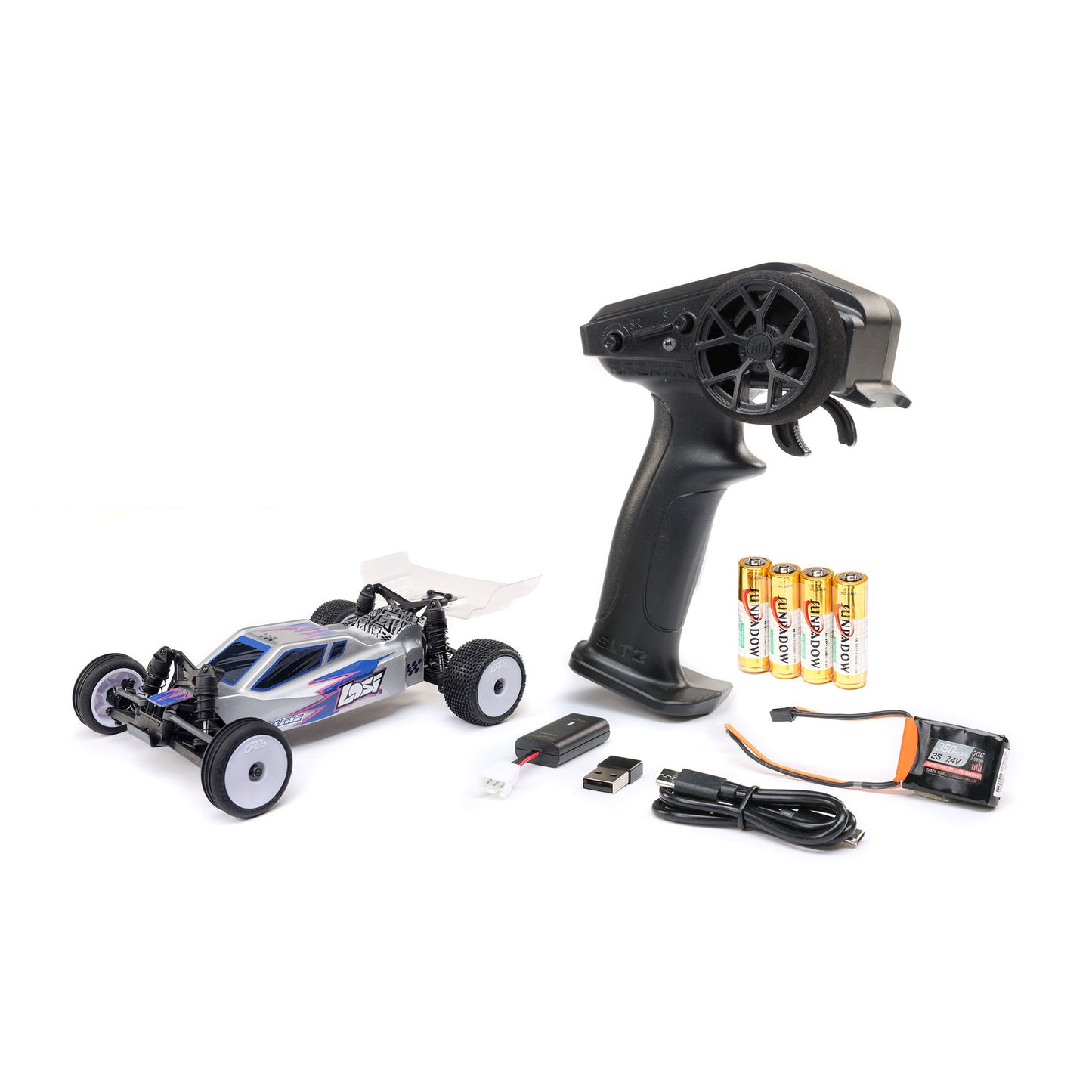 Micro-B 2WD Buggy Silver RTR