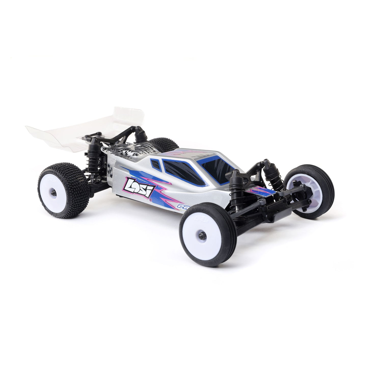 1/24 Micro-B 2WD Buggy Ready to Run (Silver) (LOS00007T2)_30