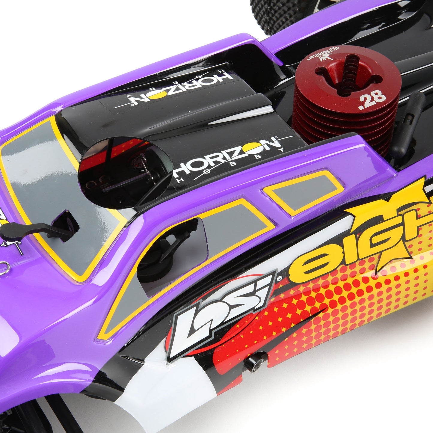 1/8 Nitro 8IGHT-T Ready to Run (Purple/Yellow) (LOS04011V2)