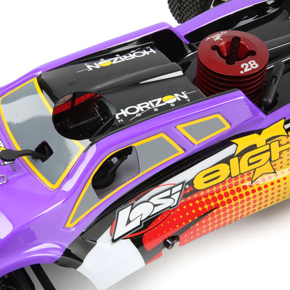 1/8 Nitro 8IGHT-T Ready to Run (Purple/Yellow) (LOS04011V2)