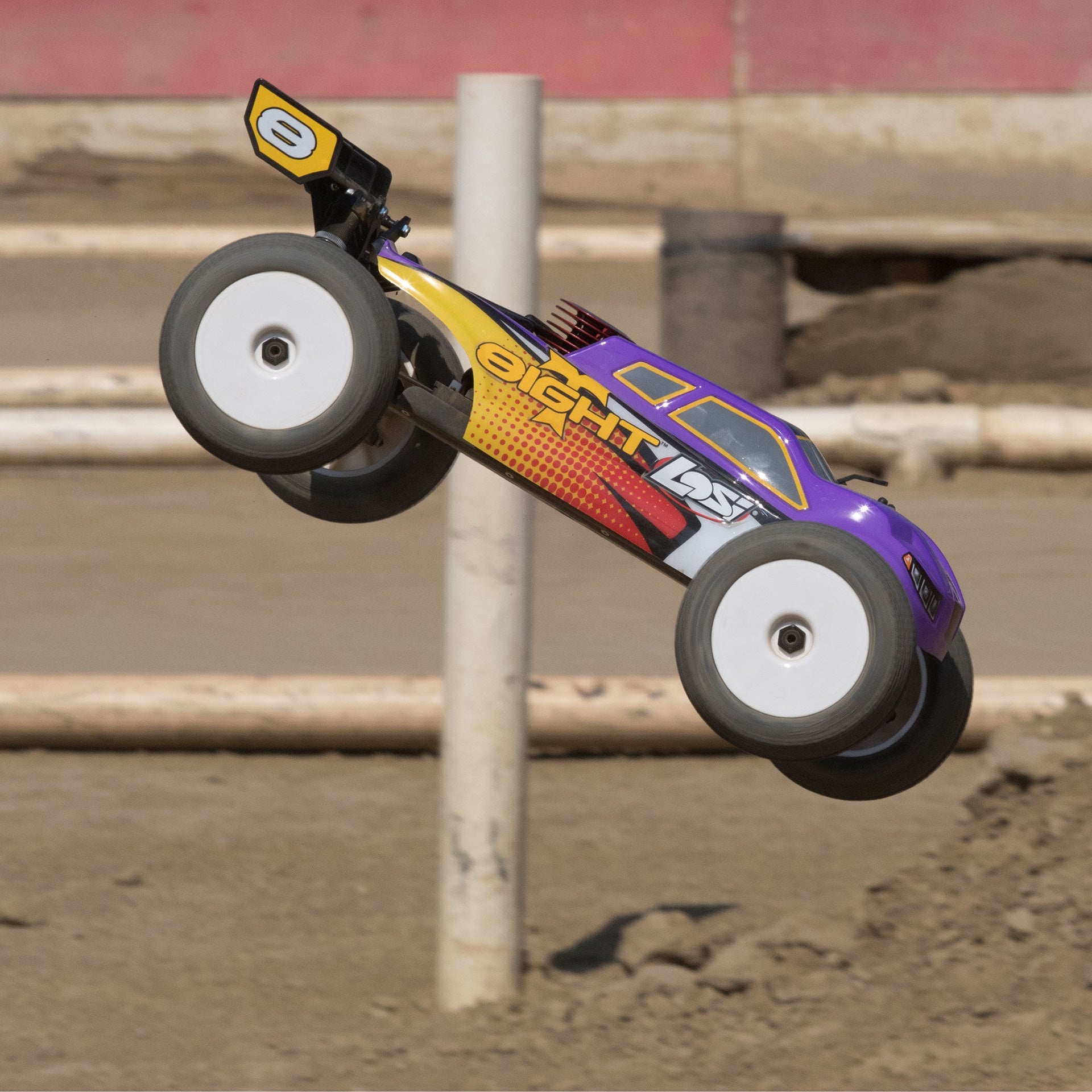 1/8 Nitro 8IGHT-T Ready to Run (Purple/Yellow) (LOS04011V2)