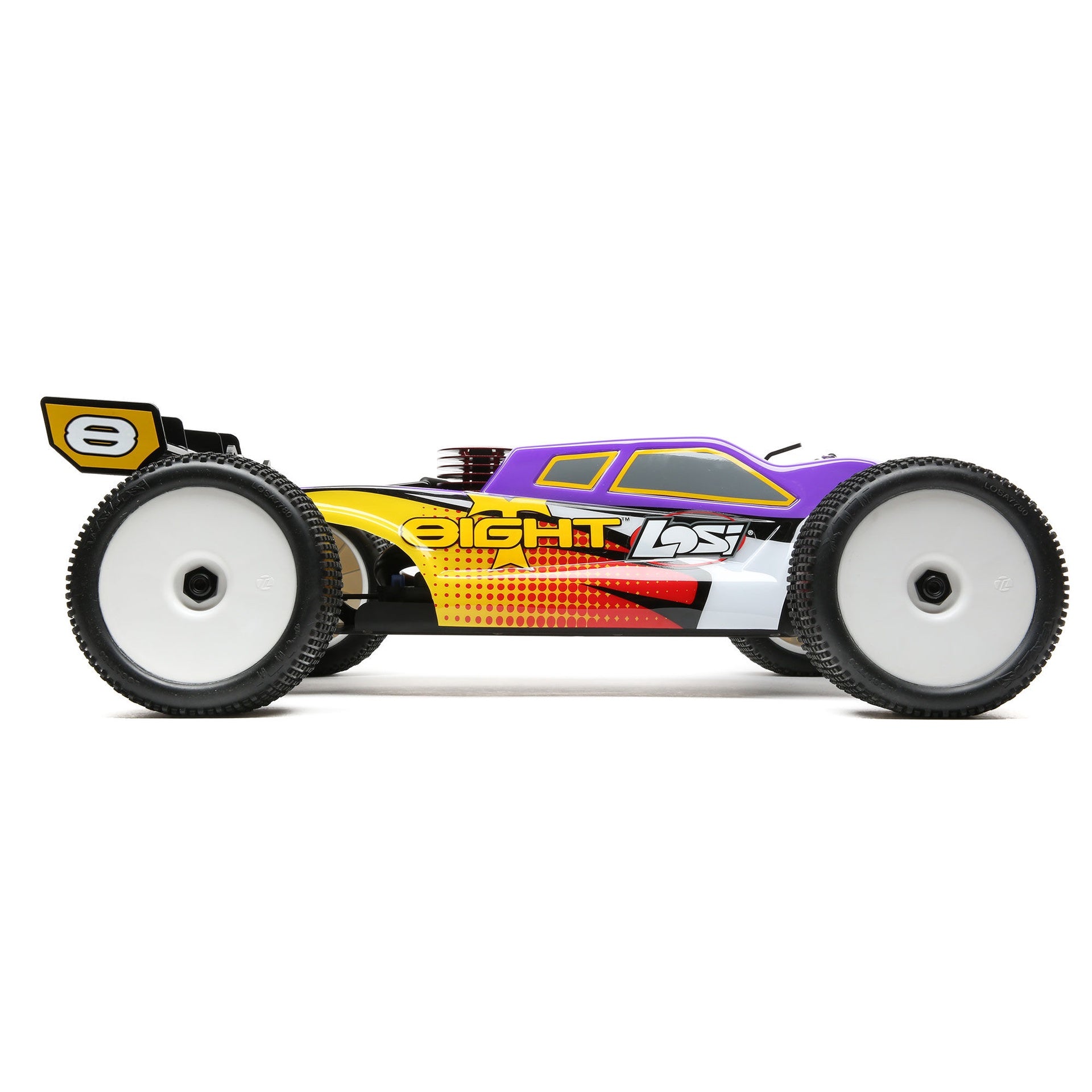 1/8 Nitro 8IGHT-T Ready to Run (Purple/Yellow) (LOS04011V2)