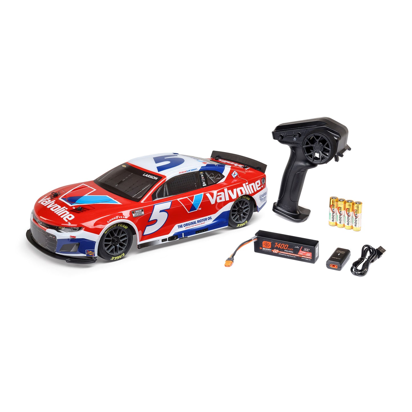1/12 NASCAR RC Racecar Ready to Run with Battery and Charger (Kyle Larson #5 Valvoline 2025 Chevrolet Camaro ZL1) (LOS1122505)_16