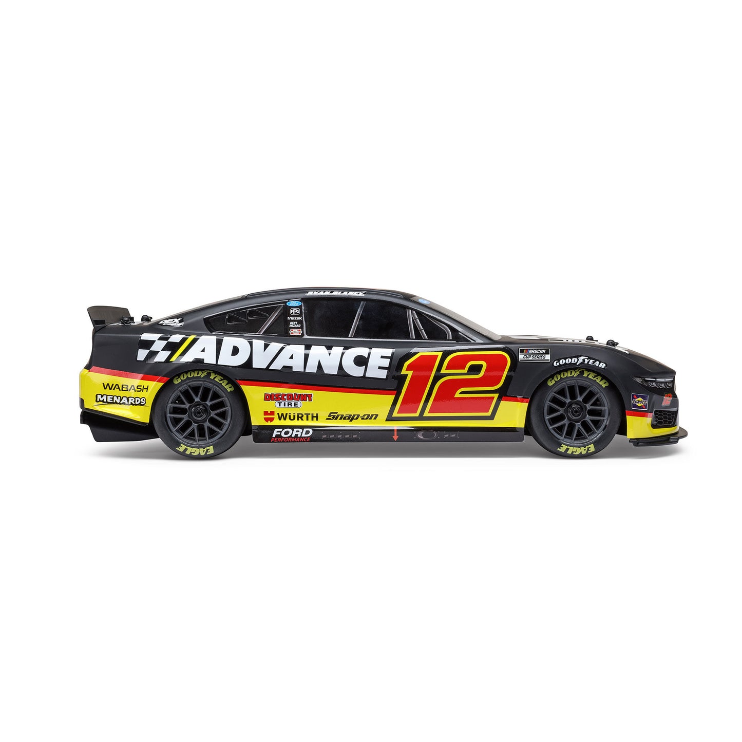 1/12 NASCAR RC Racecar Ready to Run with Battery and Charger (Ryan Blaney #12 Advanced Auto 2025 Ford Mustang) (LOS1122512)_19