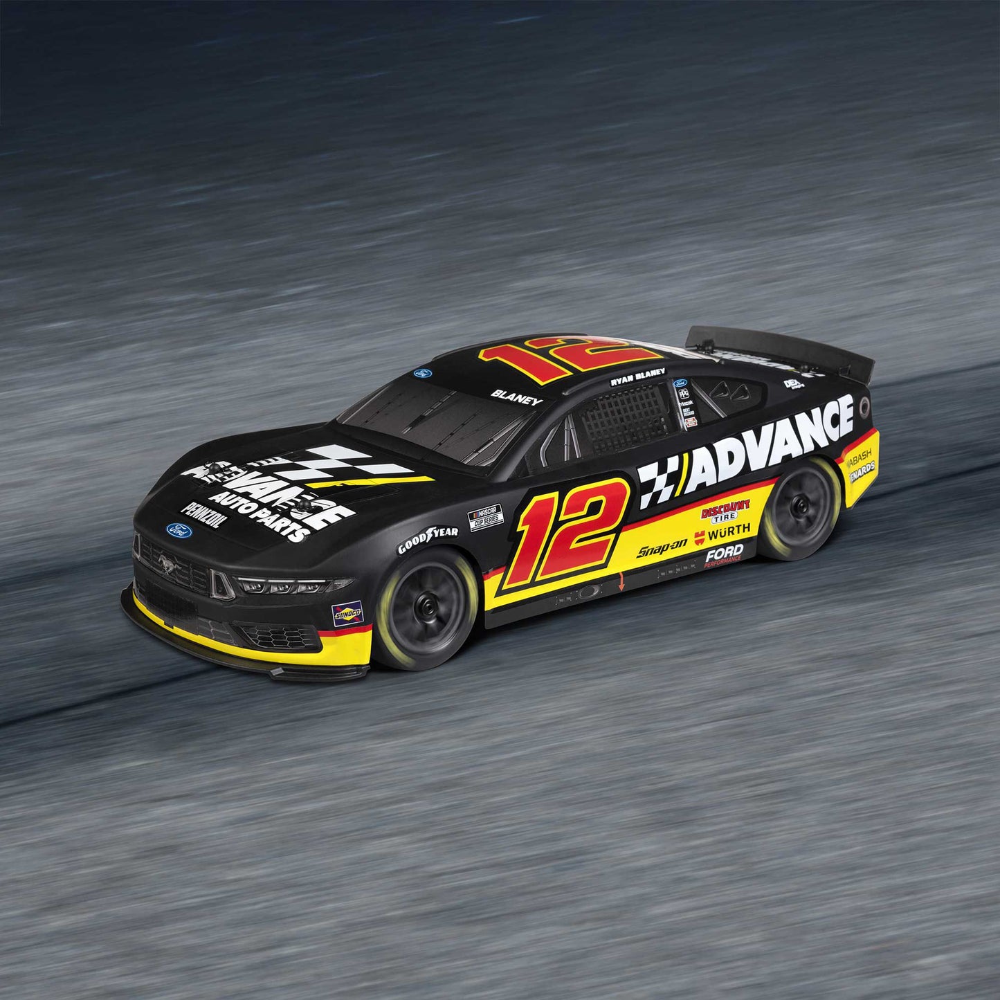 1/12 NASCAR RC Racecar Ready to Run with Battery and Charger (Ryan Blaney #12 Advanced Auto 2025 Ford Mustang) (LOS1122512)_24