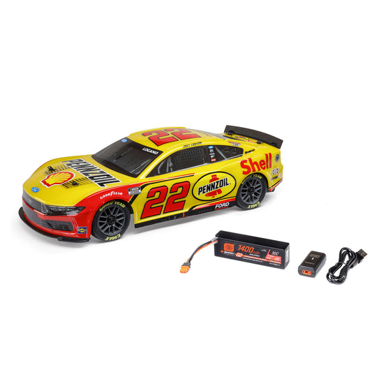 1/12 NASCAR RC Racecar Ready to Run with Battery and Charger (Joey Logano #22 Shell 2025 Ford Mustang) (LOS1122522)_1