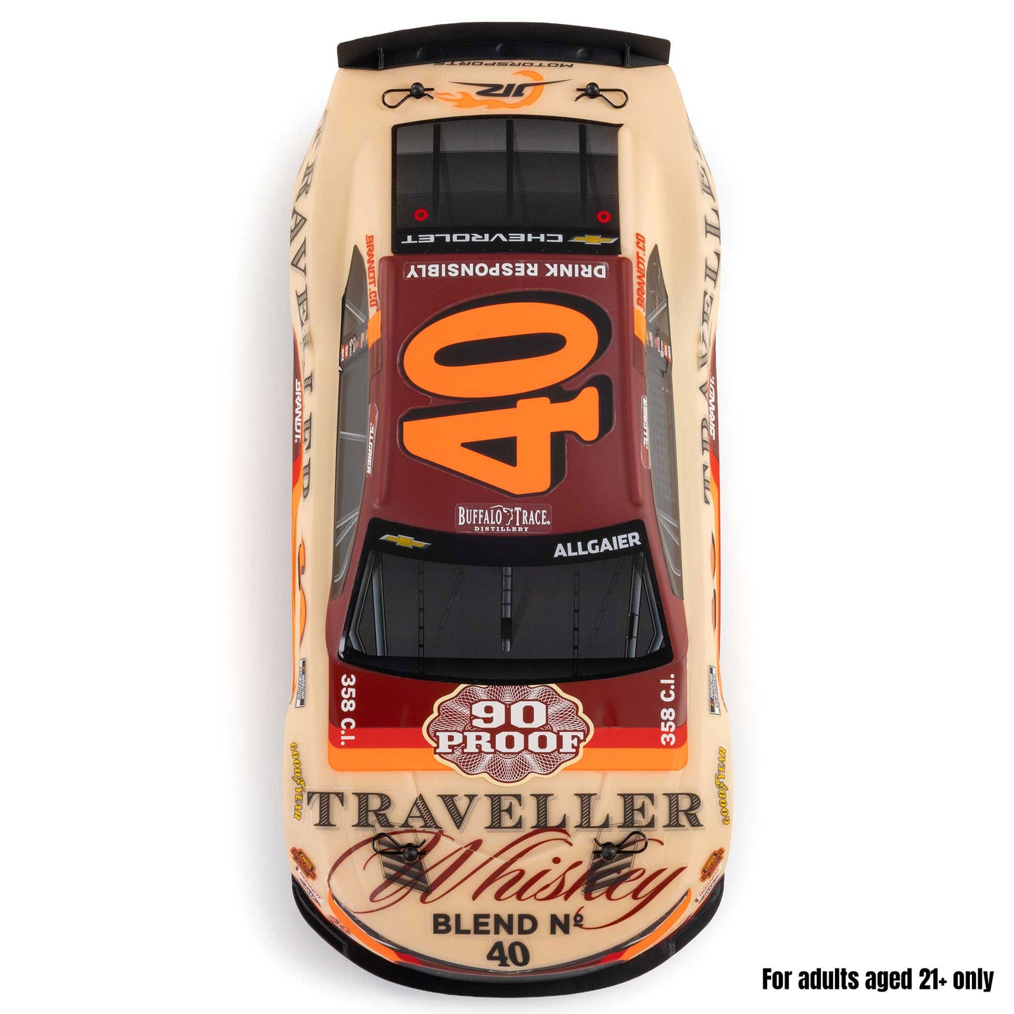 1/12 NASCAR RC Racecar Ready to Run with Battery and Charger (Justin Allgaier #40 Traveller Whiskey 2026 Chevrolet Camaro ZL1) (LOS1122640)_18