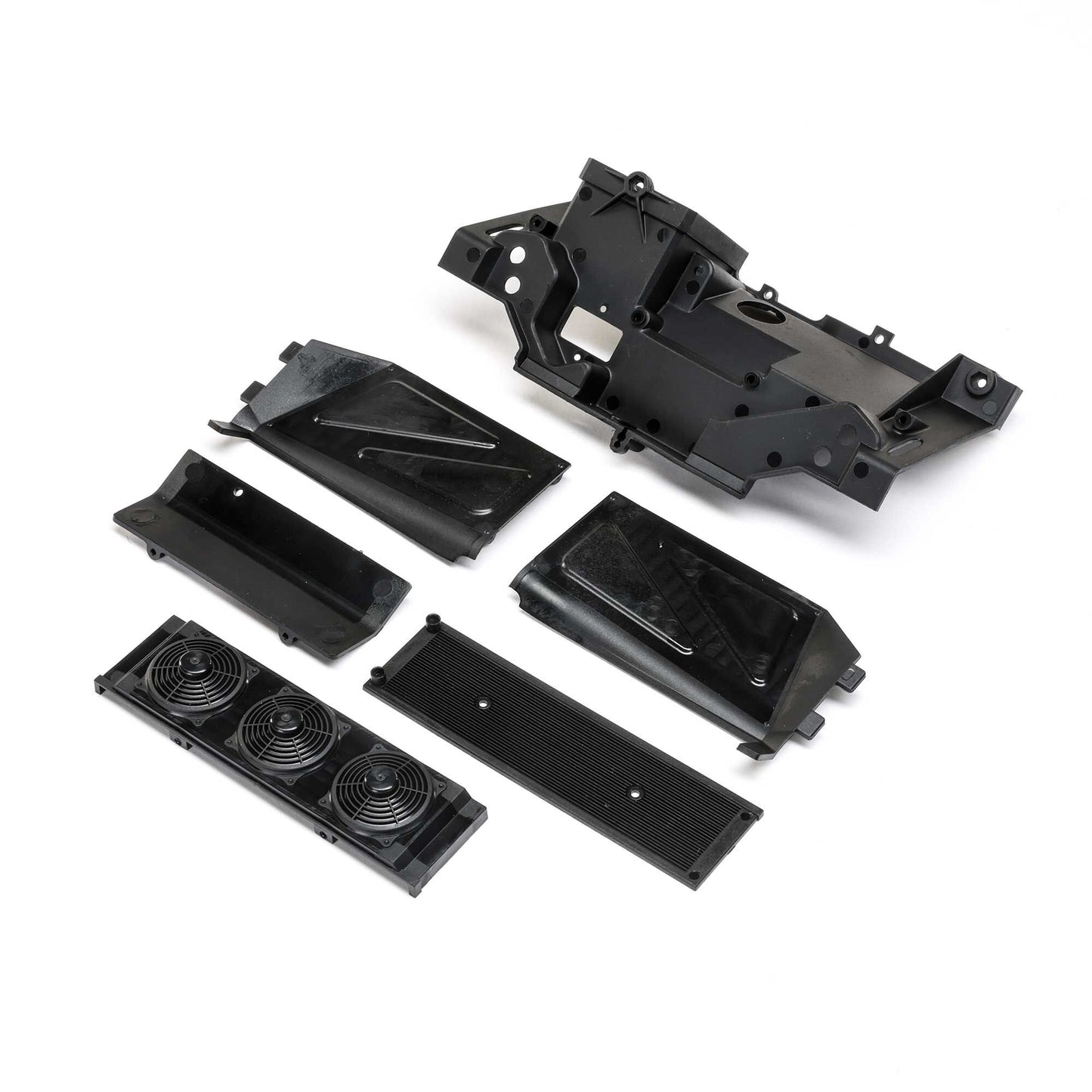 Rear Bulkhead, Fan Panel and Mud Guard for 1/10 Baja Rey 2.0 (LOS231109)