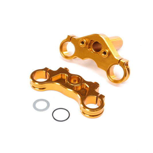 Aluminum Triple Clamp Set, Gold: PM-MX
