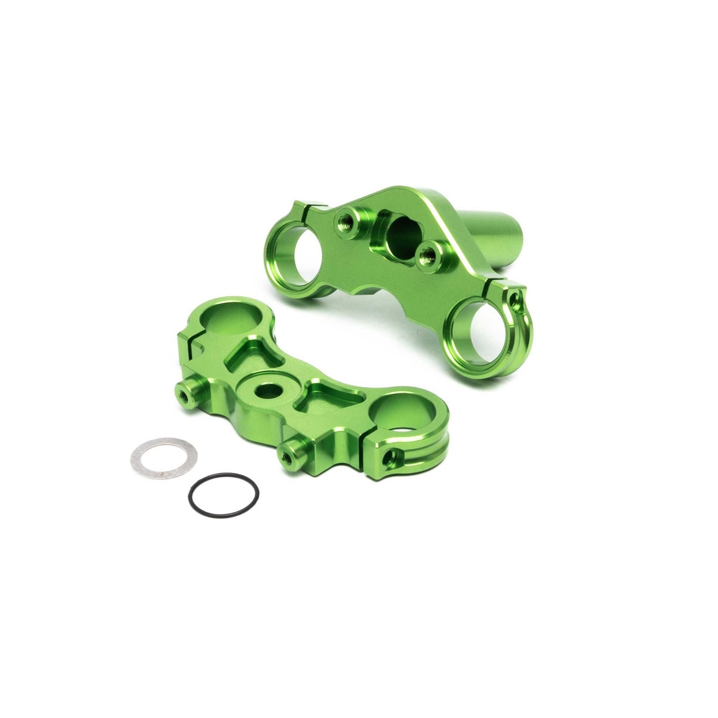 Aluminum Triple Clamp Set, Green: PM-MX