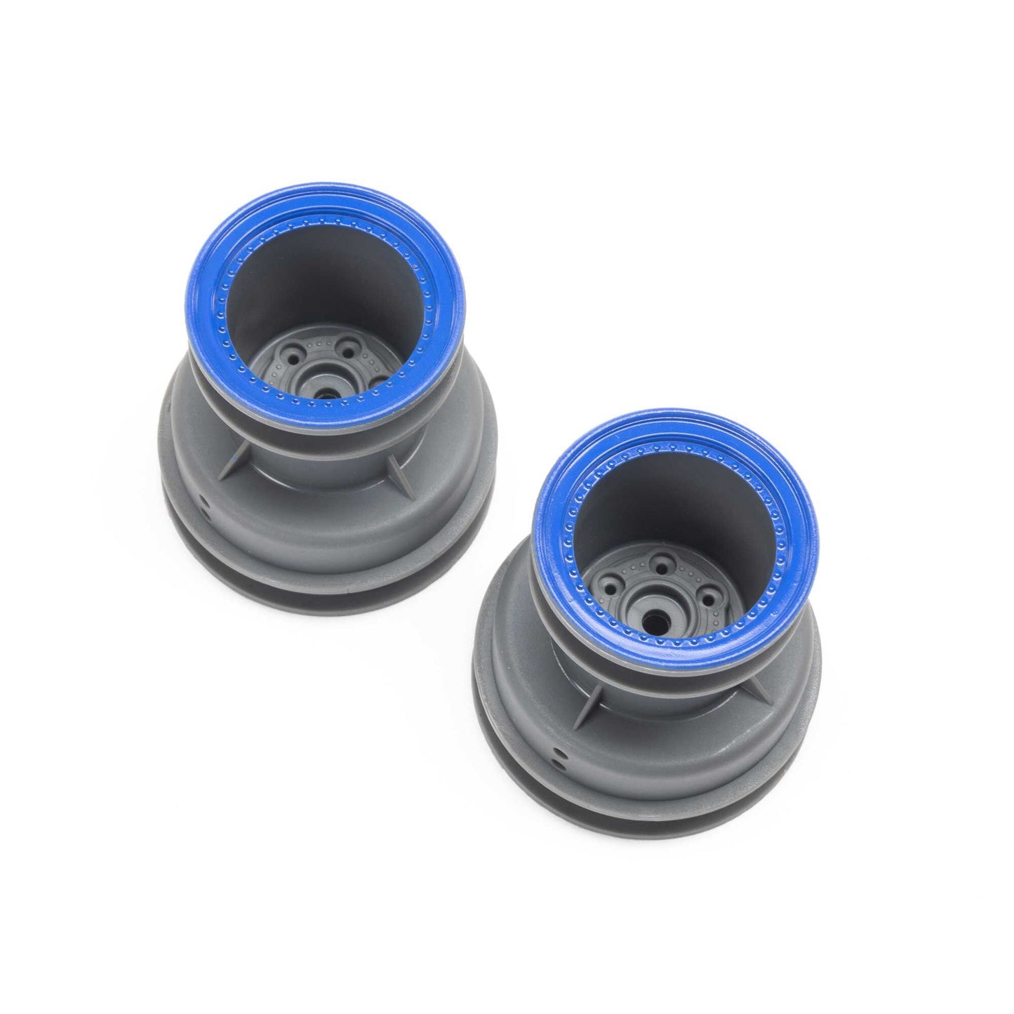 MT Wheel Blue Beadlock Light Grey for Mini LMT (2 Pack) (LOS41046)