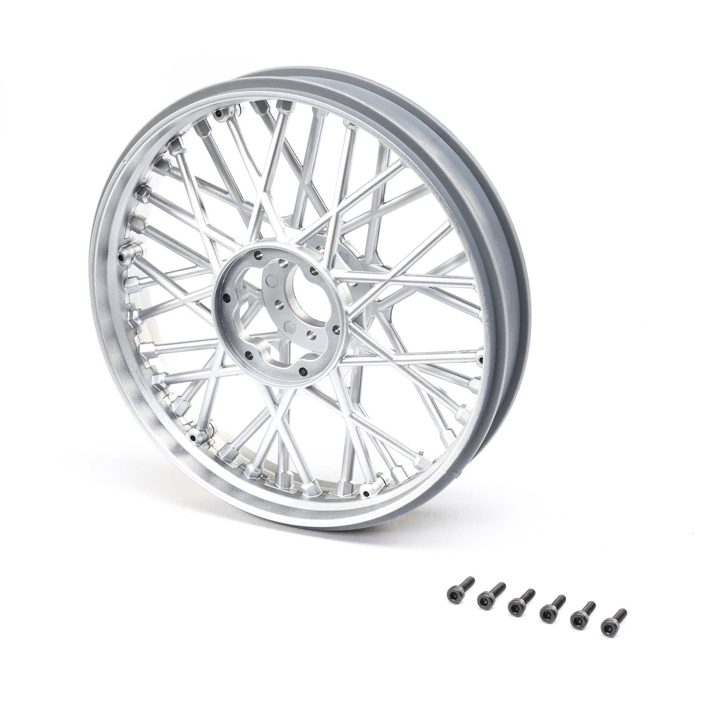 Satin Chrome Front Wheel Set for Promoto-MX (LOS46002)