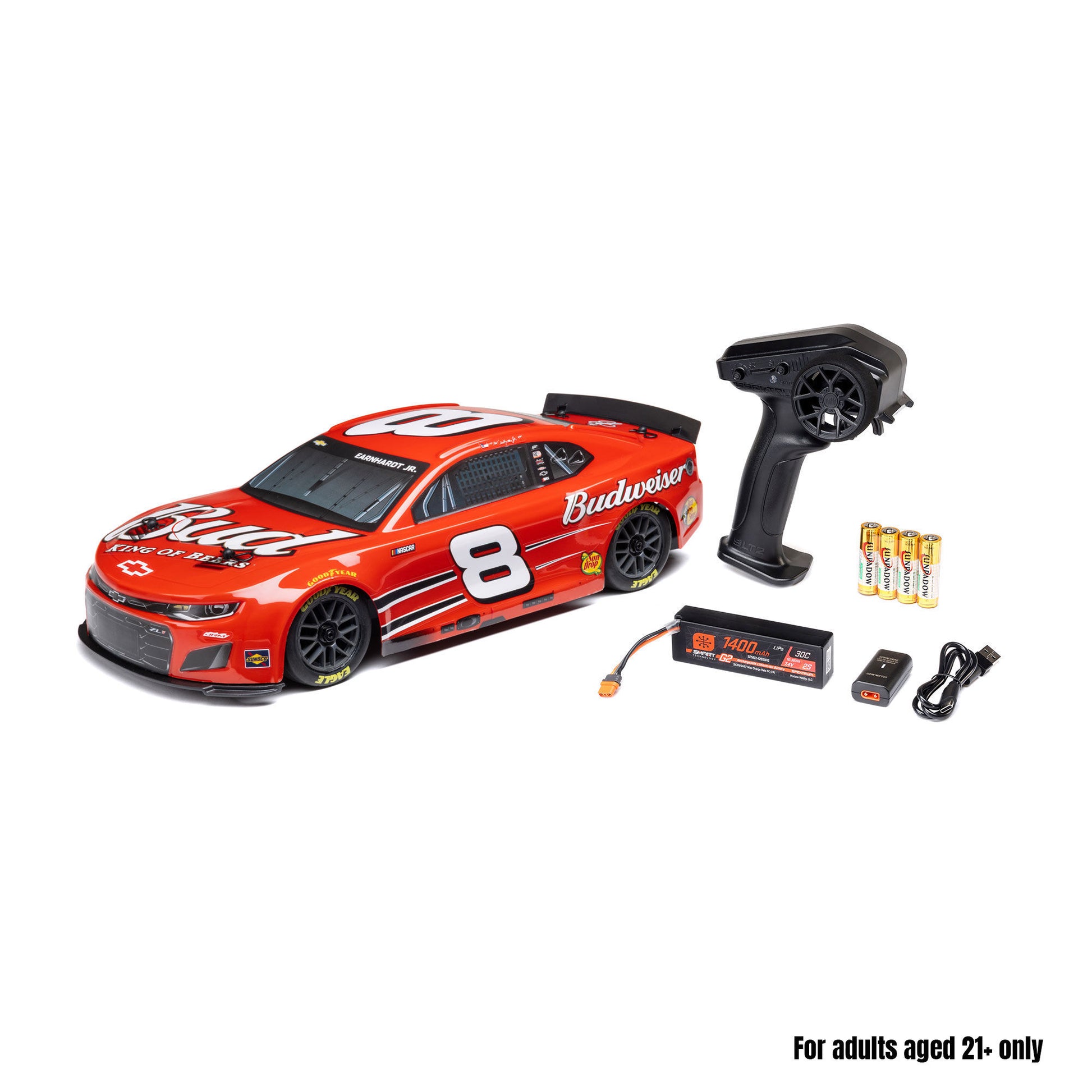 1/12 NASCAR RC Racecar Ready to Run with Battery and Charger (Fantasy Dale Earnheardt #8 Budweiser 2025 Chevrolet Camaro ZL1) (LOSF1122508)_22