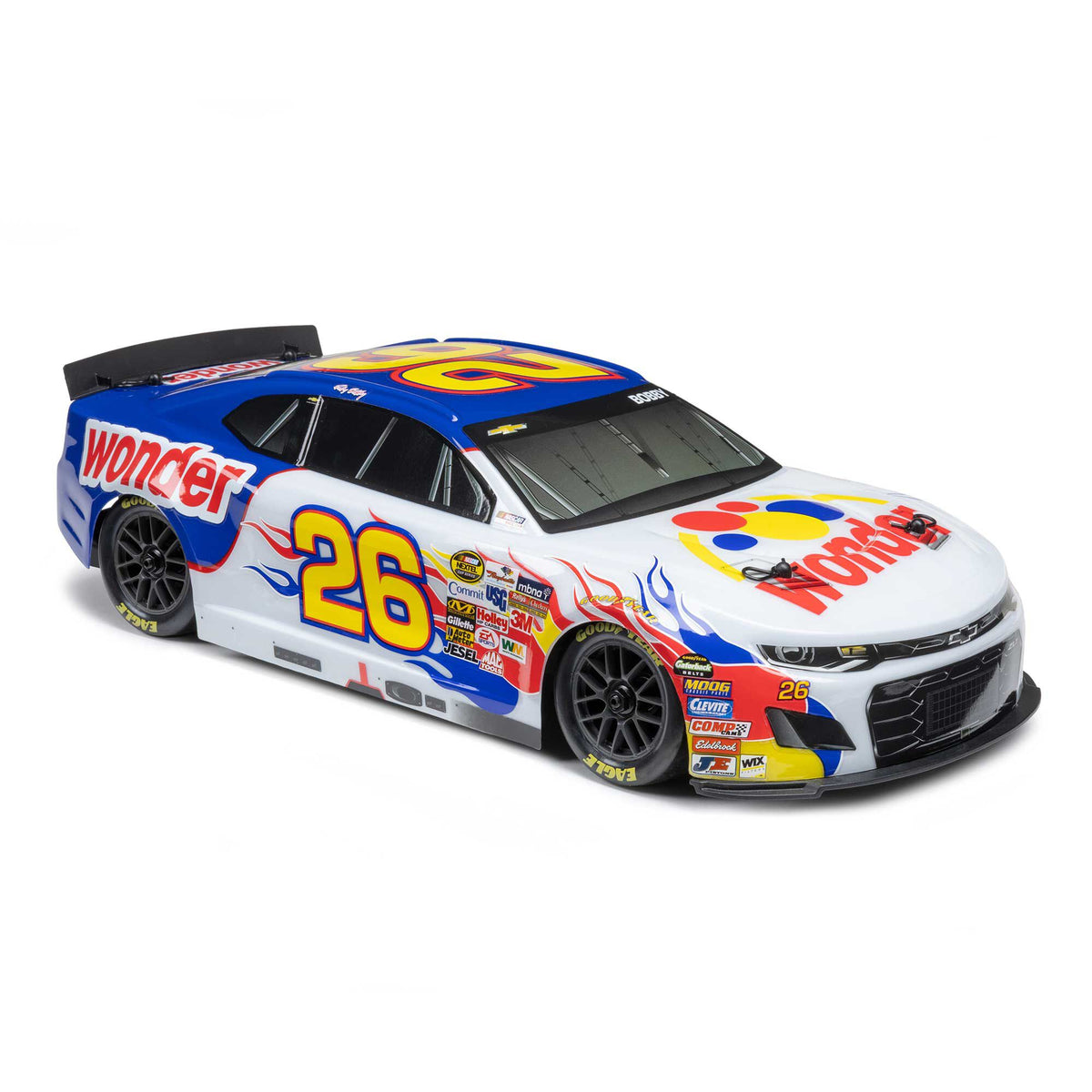 1/12 NASCAR RC Racecar Ready to Run with Battery and Charger (Fantasy Ricky Bobby #26 Wonder Bread 2026 Chevrolet Camaro ZL1) (LOSF1122626)_9