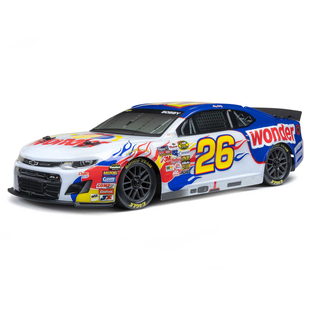 1/12 NASCAR RC Racecar Ready to Run with Battery and Charger (Fantasy Ricky Bobby #26 Wonder Bread 2026 Chevrolet Camaro ZL1) (LOSF1122626)_10