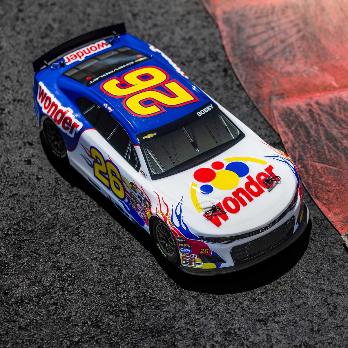 1/12 NASCAR RC Racecar Ready to Run with Battery and Charger (Fantasy Ricky Bobby #26 Wonder Bread 2026 Chevrolet Camaro ZL1) (LOSF1122626)_37