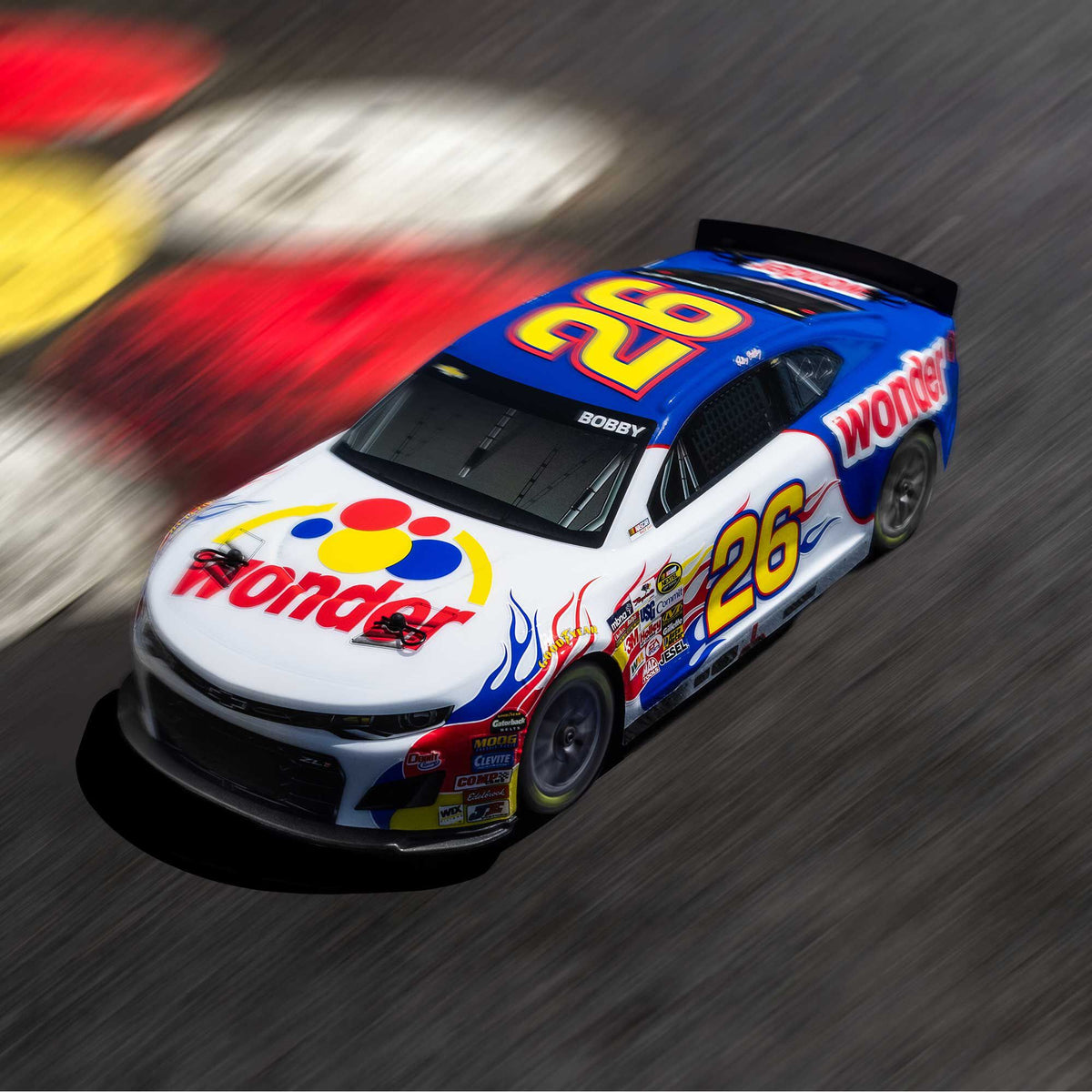 1/12 NASCAR RC Racecar Ready to Run with Battery and Charger (Fantasy Ricky Bobby #26 Wonder Bread 2026 Chevrolet Camaro ZL1) (LOSF1122626)_24