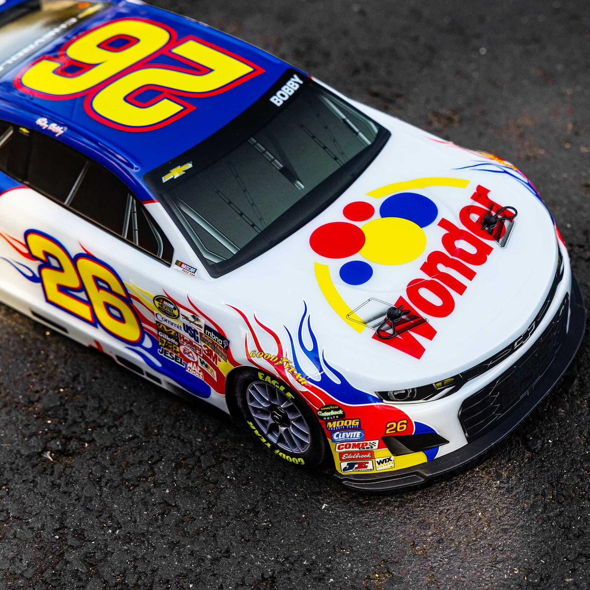 1/12 NASCAR RC Racecar Ready to Run with Battery and Charger (Fantasy Ricky Bobby #26 Wonder Bread 2026 Chevrolet Camaro ZL1) (LOSF1122626)_18