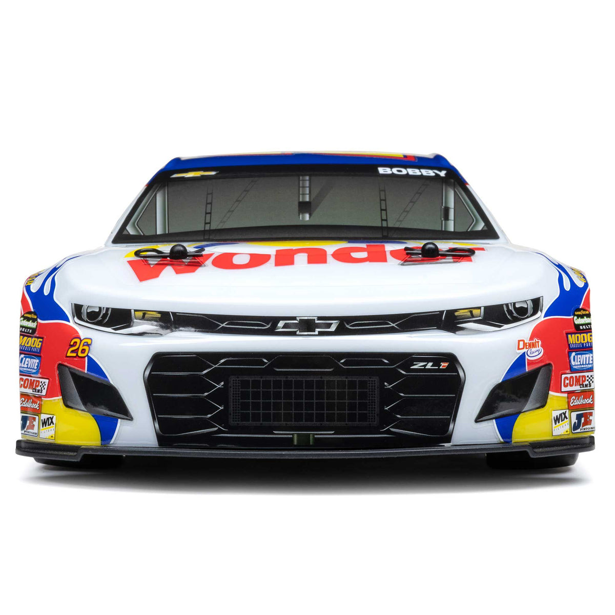 1/12 NASCAR RC Racecar Ready to Run with Battery and Charger (Fantasy Ricky Bobby #26 Wonder Bread 2026 Chevrolet Camaro ZL1) (LOSF1122626)_2
