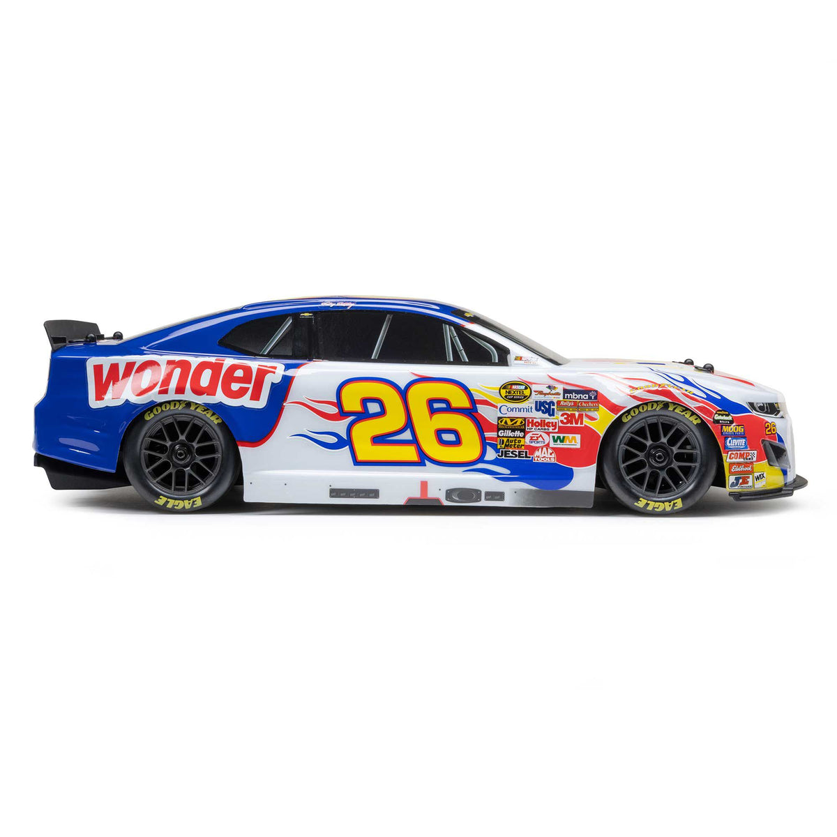 1/12 NASCAR RC Racecar Ready to Run with Battery and Charger (Fantasy Ricky Bobby #26 Wonder Bread 2026 Chevrolet Camaro ZL1) (LOSF1122626)_14
