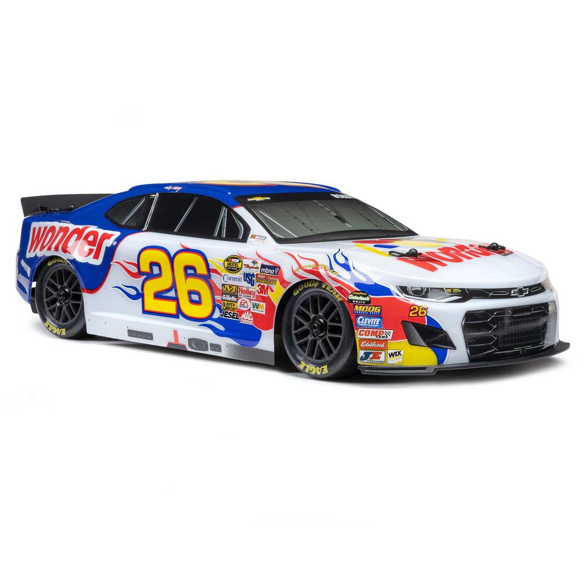 1/12 NASCAR RC Racecar Ready to Run with Battery and Charger (Fantasy Ricky Bobby #26 Wonder Bread 2026 Chevrolet Camaro ZL1) (LOSF1122626)_16