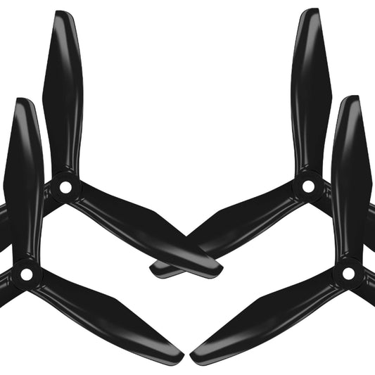 6 x 4.5 RS-FPV 3-Blade Propeller Set (Black, 4 Propellers) (MAS3RS6045B)
