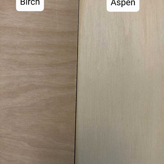 Aspen Plywood 3mm x 6 x 12 Pack of Six Sheets (MID5404)