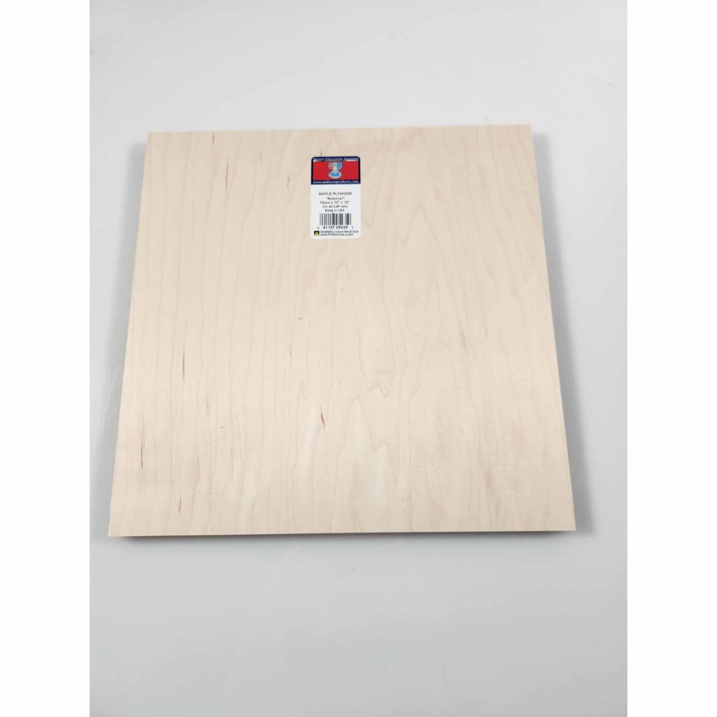 Maple Plywood 12mm x 12 x 12 Pack of 3 (MID5435)