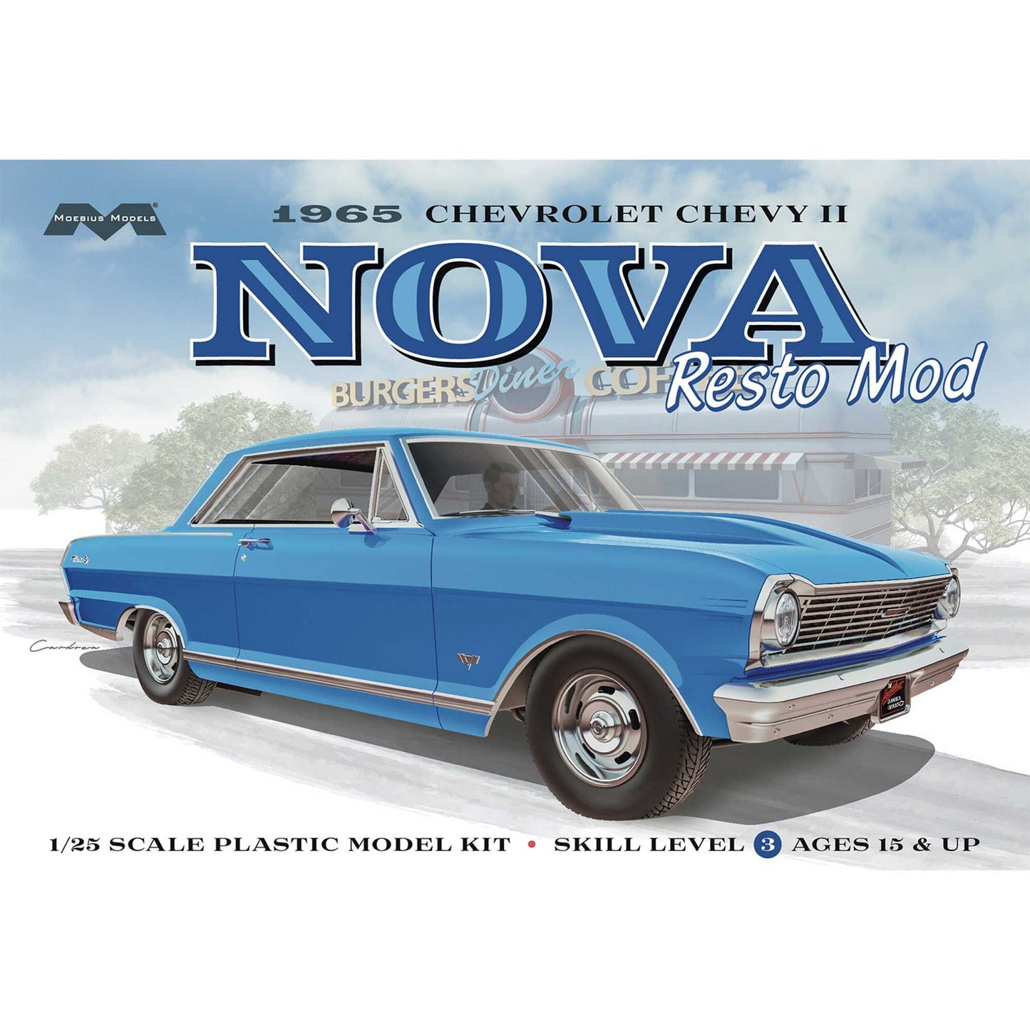 1/25 1965 Chevy II Nova Resto Mod Plastic Model Kit (MOE2323)