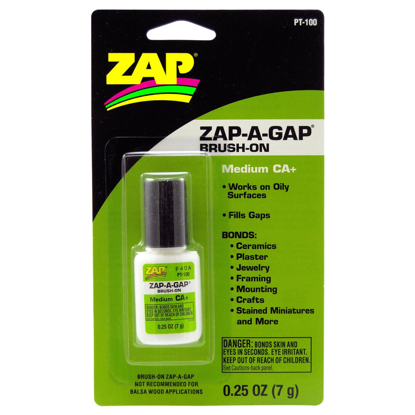 Zap-A-Gap Brush-On Medium CA+ Adhesive .25 oz (PAAPT100)