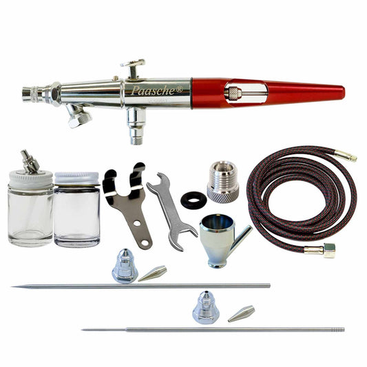 Double Action Airbrush Set with .55mm, .75mm, and 1.05mm Heads (PASVLS3MH)