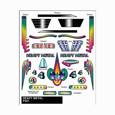 Stick-On Decals Heavy Metal (PIN321)