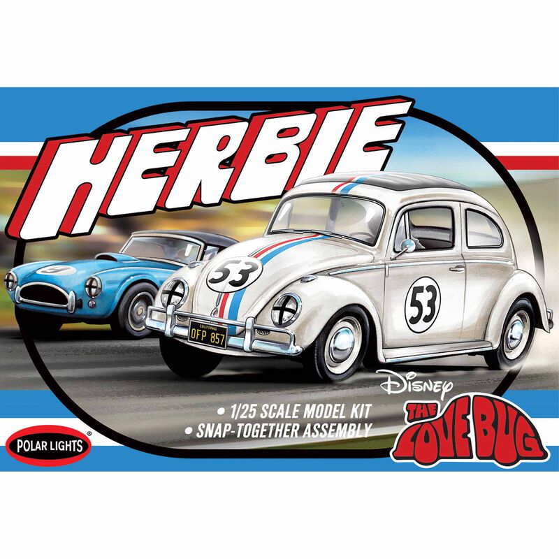 Herbie Volkswagen Beetle Model Snap-Together Plastic Model Kit (PLL1005)
