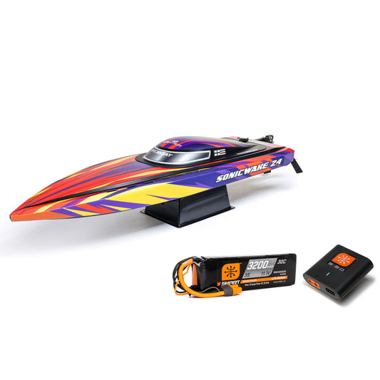 Sonicwake 24" Self-Righting Deep-V Ready to Run with Battery and Charger (Red) (PRB-1992T1)_1