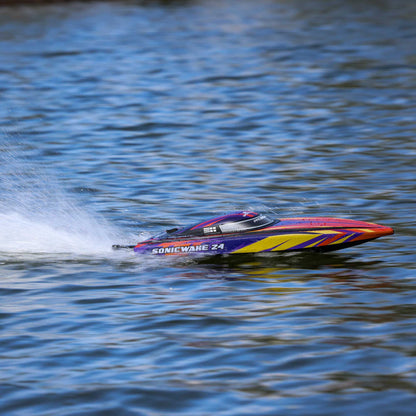 Sonicwake 24" Self-Righting Deep-V Ready to Run with Battery and Charger (Red) (PRB-1992T1)_5