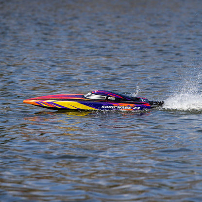 Sonicwake 24" Self-Righting Deep-V Ready to Run with Battery and Charger (Red) (PRB-1992T1)_7