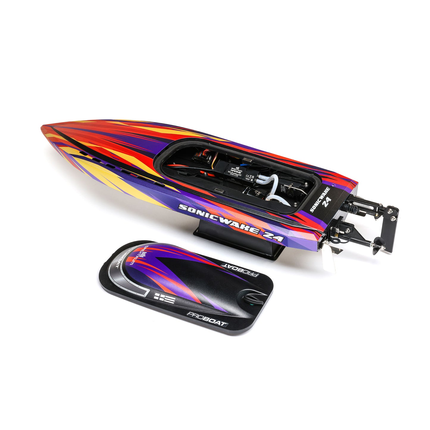Sonicwake 24" Self-Righting Deep-V Ready to Run with Battery and Charger (Red) (PRB-1992T1)_15