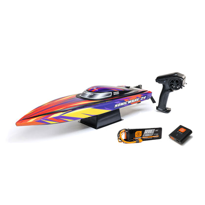 Sonicwake 24" Self-Righting Deep-V Ready to Run with Battery and Charger (Red) (PRB-1992T1)_3